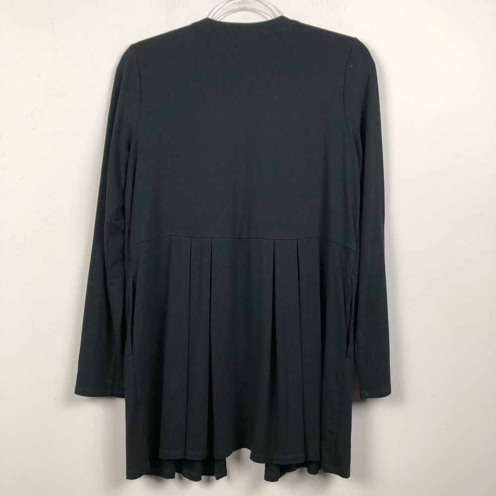 J. Jill Wearever Collection Black Pleated Cardigan - Picture 4 of 5